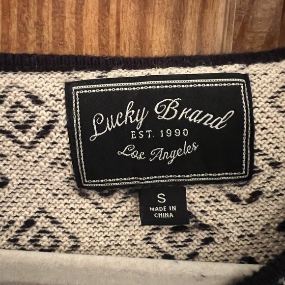 Vintage Lucky Brand zip up sweater - Picture 3 of 3